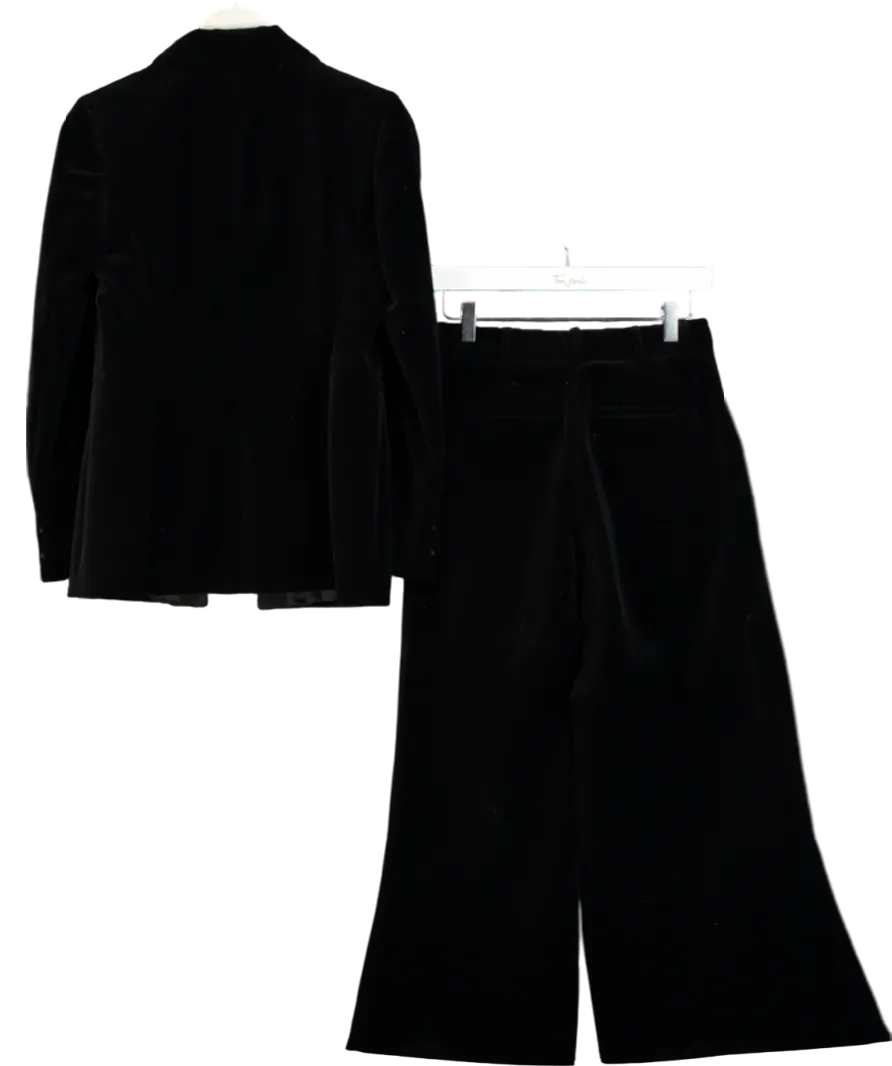 ceffin Black Velvet Tailored tux 2-piece Suit  UK 8