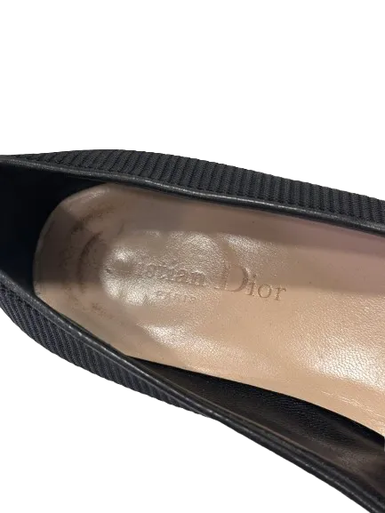 Christian Dior Black Technical Fabric Slip On Loafers UK 4 EU 37 👠