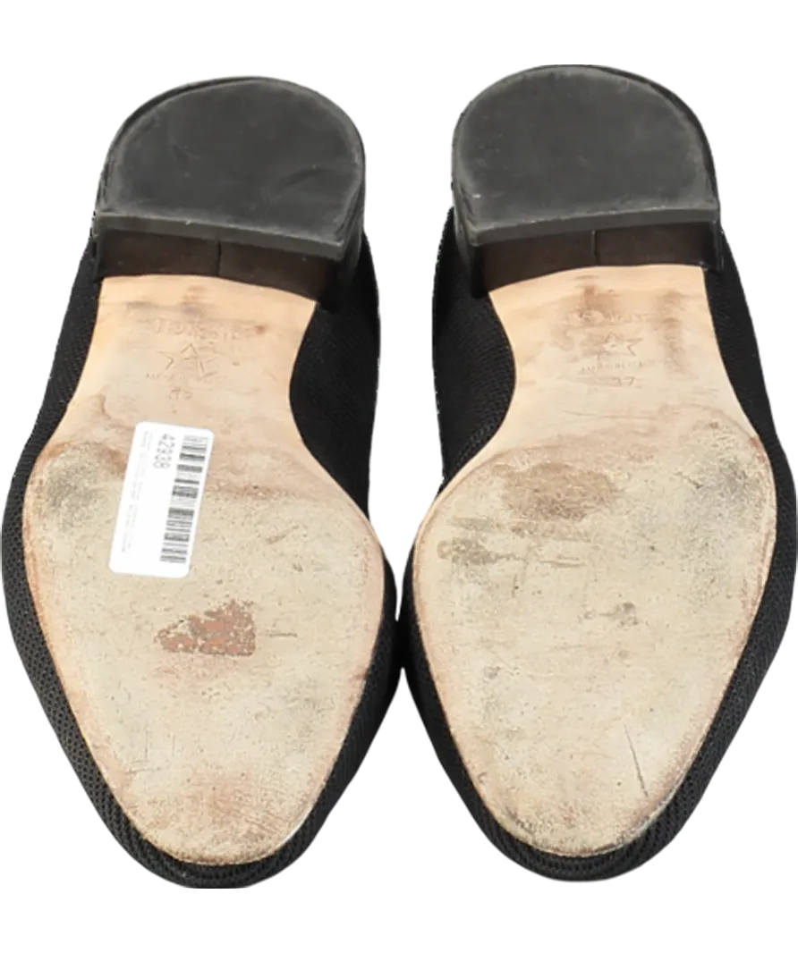 Christian Dior Black Technical Fabric Slip On Loafers UK 4 EU 37 👠