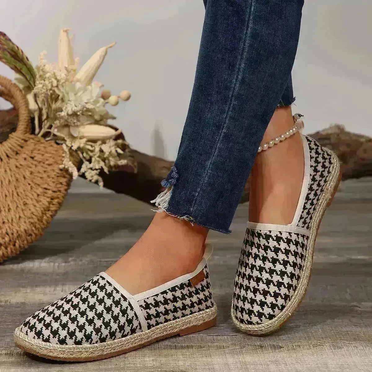 European And American Slip-on Fisherman Shoes Summer Animal Skin Loafer Flat Casual  Canvas  Shoe