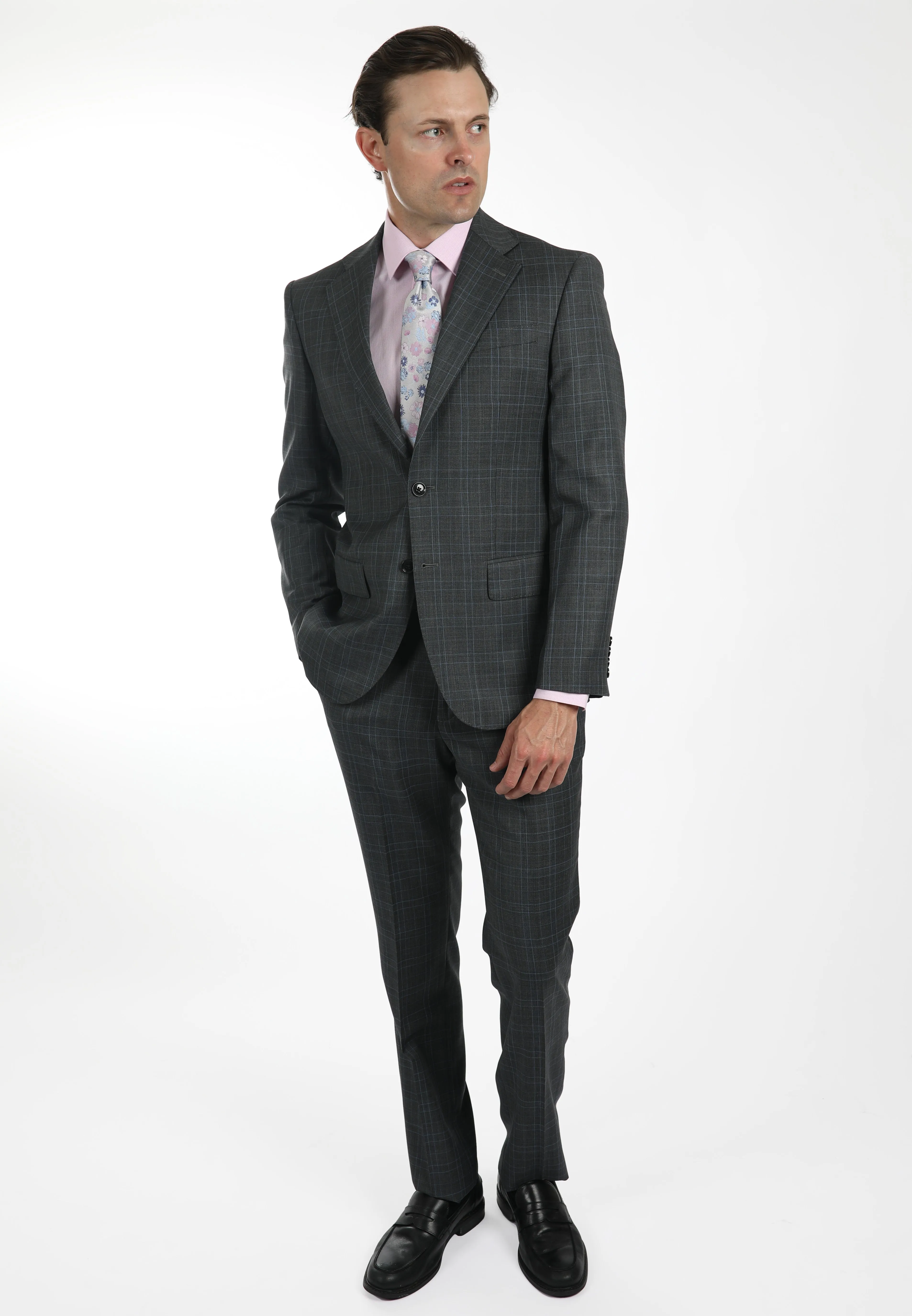 Grey Brinsley Pow Check Trouser