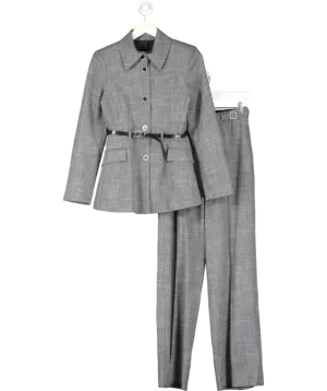 Karen Millen Black Tailored Suit With Belt UK 6