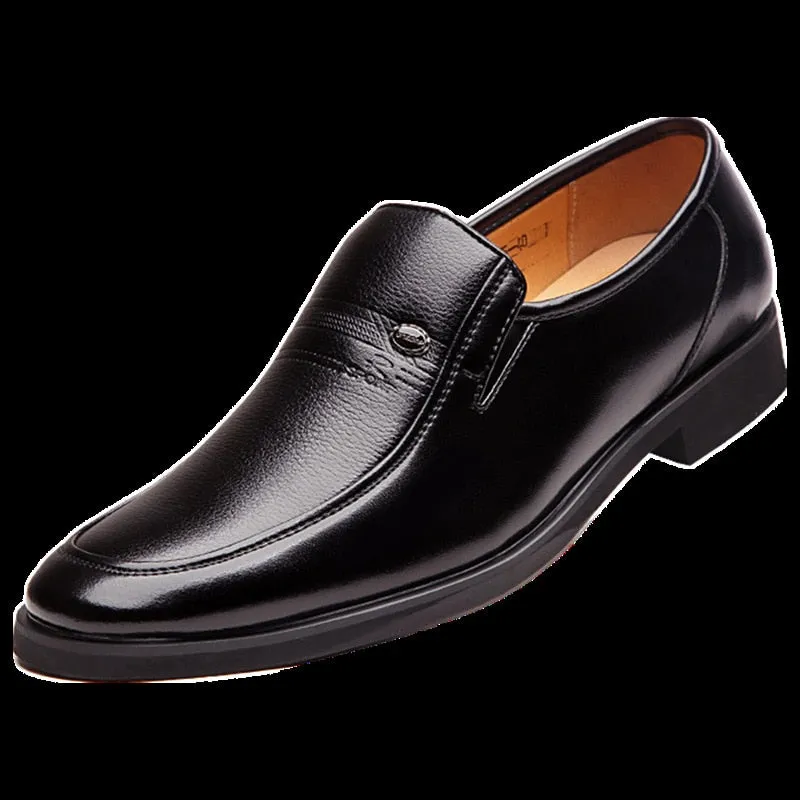 Leather Men Formal Shoes Luxury Brand 2022 Men&#39;s Loafers Dress Moccasins Breathable Slip on Black Driving Shoes Plus Size 38-44