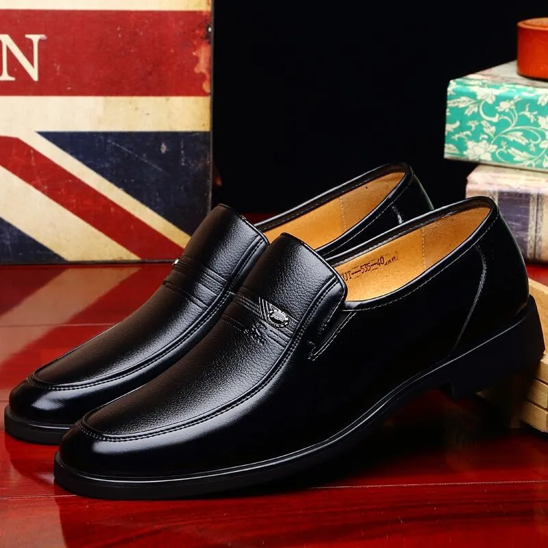 Leather Men Formal Shoes Luxury Brand 2022 Men&#39;s Loafers Dress Moccasins Breathable Slip on Black Driving Shoes Plus Size 38-44