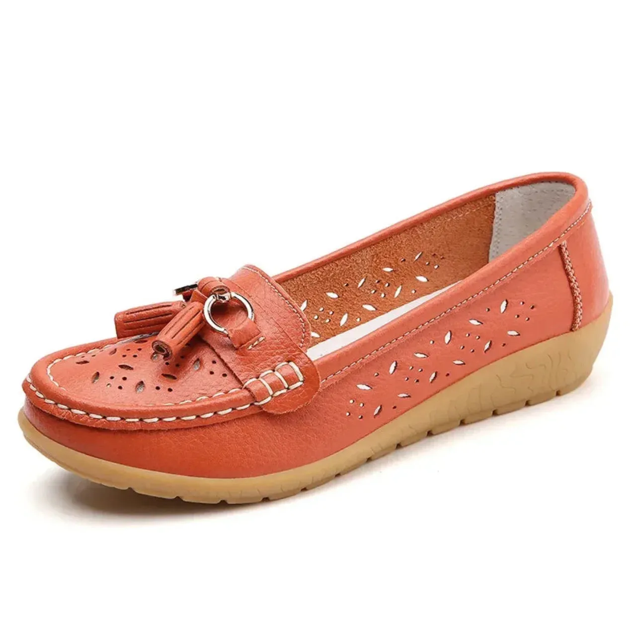 Merendy Sarea Square Toe Slip-On Low Heel Loafers