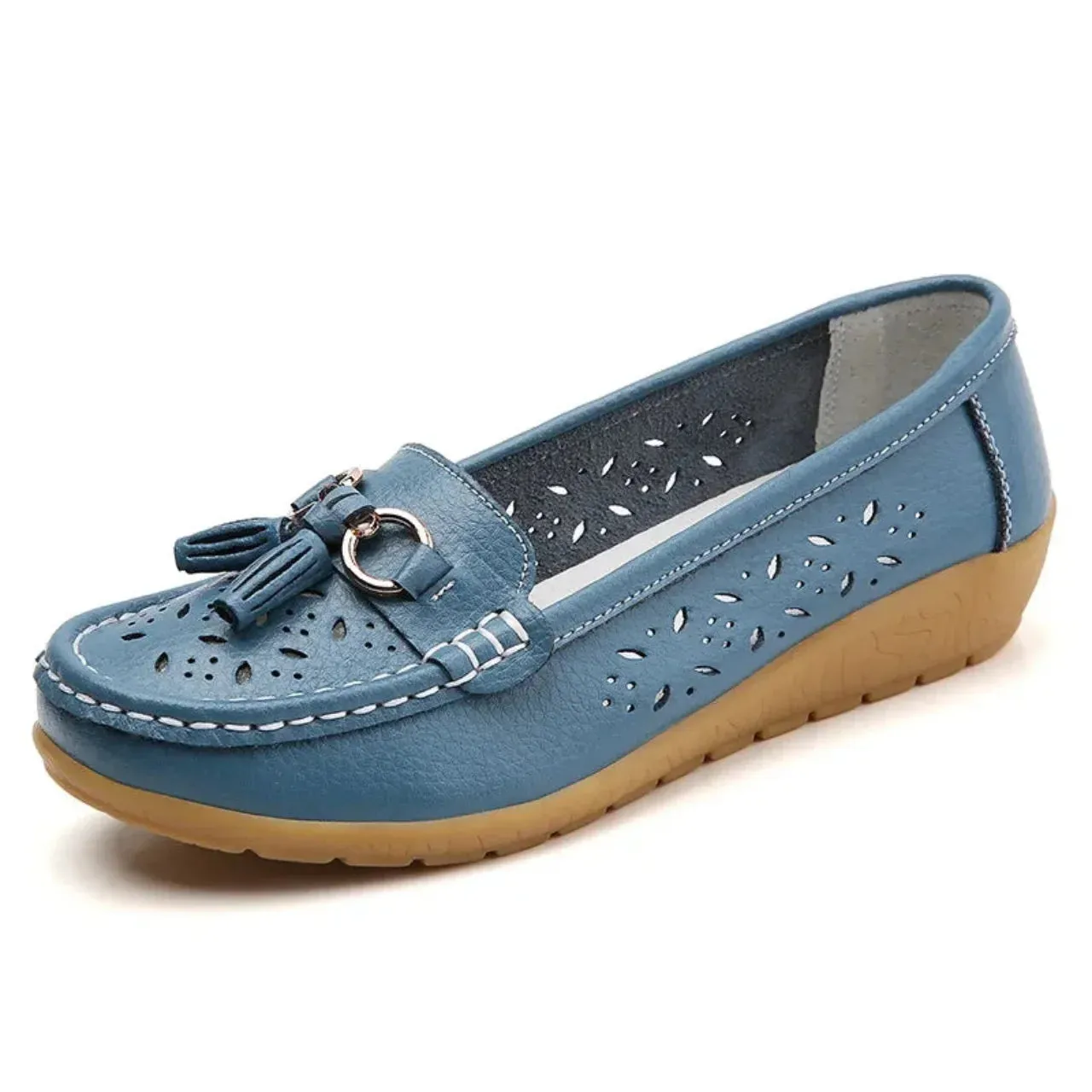 Merendy Sarea Square Toe Slip-On Low Heel Loafers