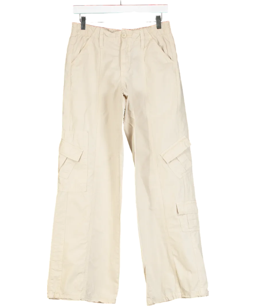 Urban Outfitters Cream Y2k Multi Pocket Cargo Pants UK S